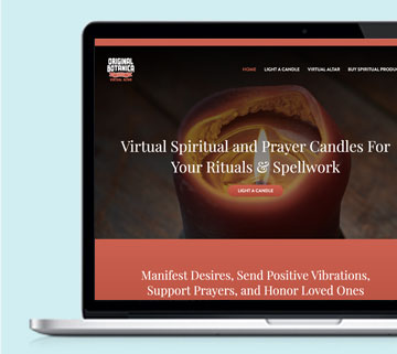 Original Botanica Virtual Altar e-commerce website designed by Lighthaus Design